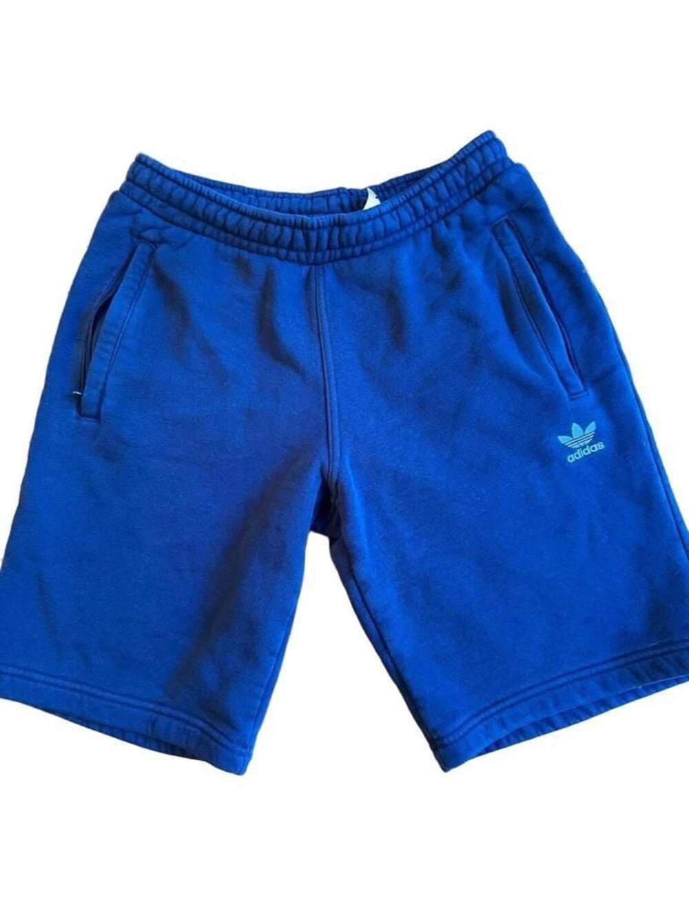 Adidas Adicolor Essentials Shorts Mens Small navy Trefoil Fleece h1353